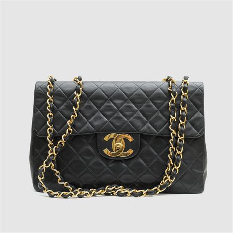 black classic flap chanel bag|Chanel classic flap jumbo price.